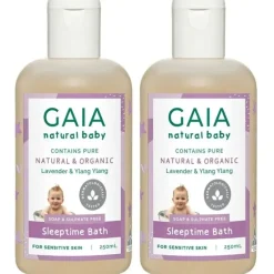 Bath Potty|Gaia 2x250ml Pure/Organic Sleeptime Bath for Baby/Kids/Toddlers Vegan Friendly - cutbabycare.com | baby boutique & care hub