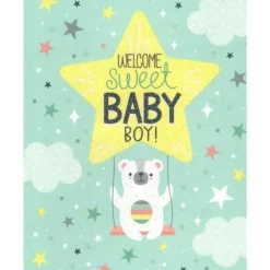 Shop All|Gina B Designs - Welcome Sweet Baby Boy Greeting Card For Baby Shower, New Parents, Mother-To-Be - cutbabycare.com | baby boutique & care hub