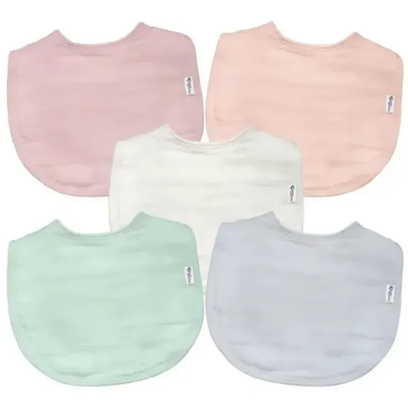 Shop All|Green Sprouts - 5Pk Organic Cotton Muslin Bibs, Rose - cutbabycare.com | baby boutique & care hub