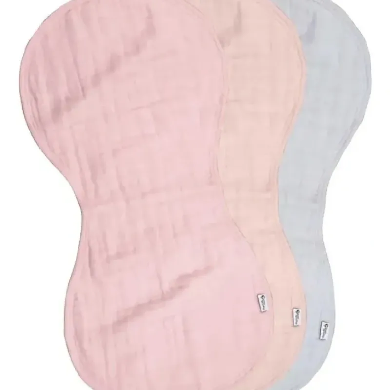 Shop All|Green Sprouts - 3Pk Organic Cotton Muslin Burp Cloths, Rose - cutbabycare.com | baby boutique & care hub