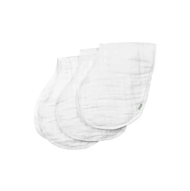 Shop All|Green Sprouts - 3Pk Organic Muslin Burp Cloths, White - cutbabycare.com | baby boutique & care hub