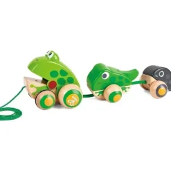 Shop All|Hape - Pull Along Frog Family with Anti-Rollover Wheels - cutbabycare.com | baby boutique & care hub