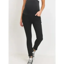 Shop All|Hello Miz - Maternity Stretch Skiny Jean With Belly Band, Black - cutbabycare.com | baby boutique & care hub