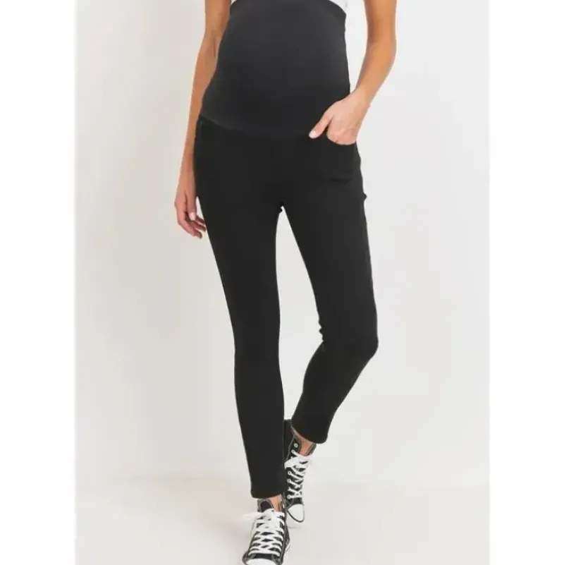 Shop All|Hello Miz - Maternity Stretch Skiny Jean With Belly Band, Black - cutbabycare.com | baby boutique & care hub