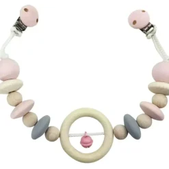 Shop All|Hess Spielzeug 40cm Wooden Hanging Chain Toy For Pram Baby 0m+ Natural Pink - cutbabycare.com | baby boutique & care hub