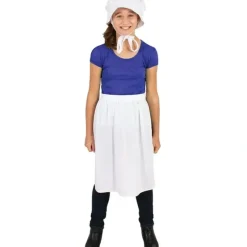 Shop All|Historical Bonnet & Apron Set Girls Kids/Child 6+ Party Halloween Costume White - cutbabycare.com | baby boutique & care hub