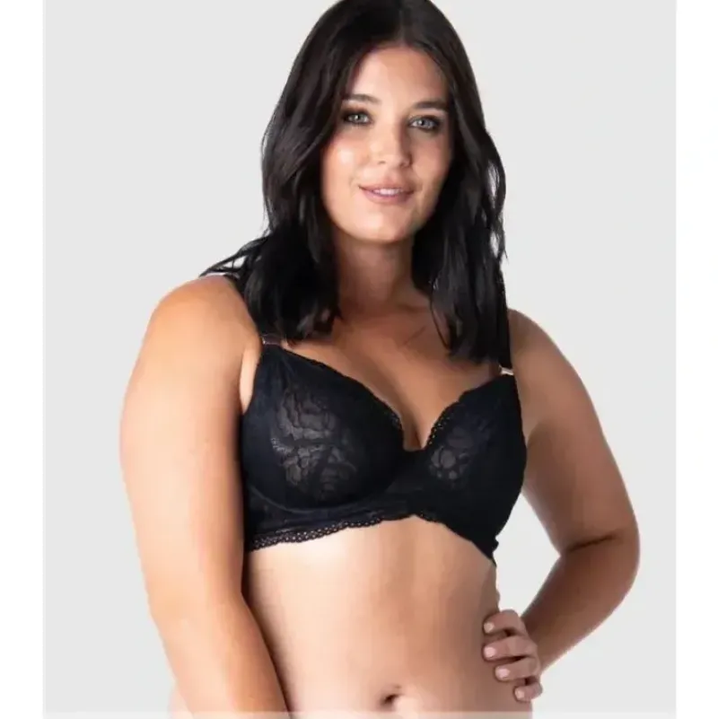 Shop All|Hotmilk - Heroine Plunge Black Nursing Bra Flexiwire - cutbabycare.com | baby boutique & care hub