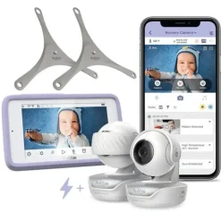 Shop All|Hubble - Wi-Fi Nursery Pal Deluxe Twin 5 Smart Hd Baby Monitor With Touch Screen Viewer & Portable Twin Cameras - cutbabycare.com | baby boutique & care hub