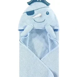 Bath Potty|Hudson Baby - Narwhal Baby Boy Cotton Animal Face Hooded Towel - cutbabycare.com | baby boutique & care hub