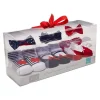 Shop All|Hudson Baby - 6Pk Girl's Headband & Socks Gift Set, Red/Navy - cutbabycare.com | baby boutique & care hub