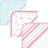 Bath Potty|Hudson Baby - 3Pk Llama Baby Cotton Rich Hooded Towels - cutbabycare.com | baby boutique & care hub
