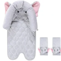 Shop All|Hudson Baby - Pretty Elephant Baby Car Seat Insert & Strap Covers - cutbabycare.com | baby boutique & care hub