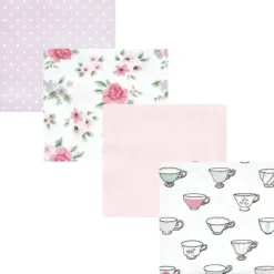 Shop All|Hudson Baby - Tea Party Unisex Baby Cotton Flannel Receiving Blankets - cutbabycare.com | baby boutique & care hub