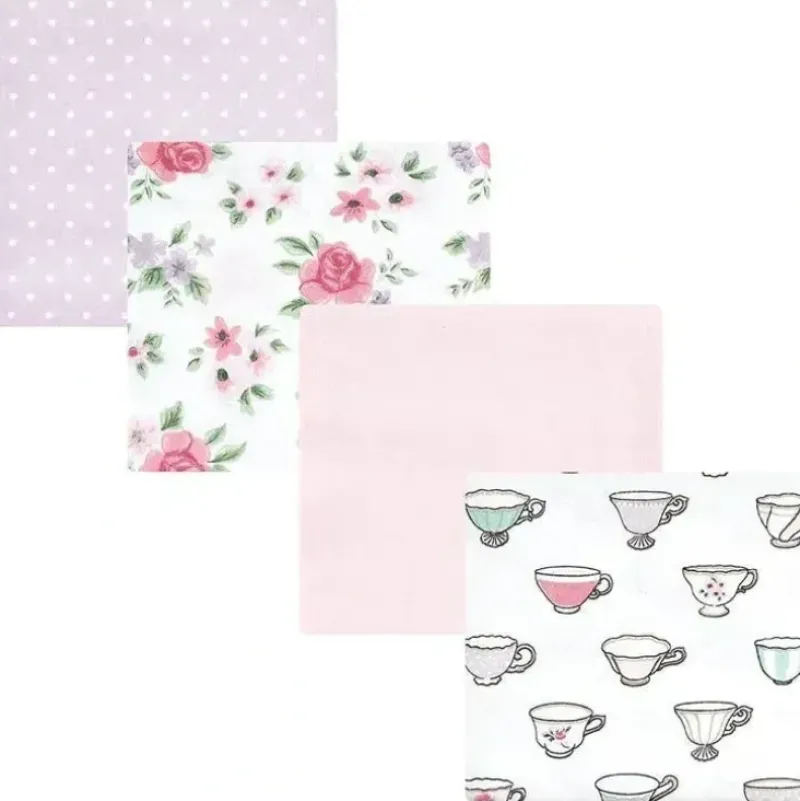 Shop All|Hudson Baby - Tea Party Unisex Baby Cotton Flannel Receiving Blankets - cutbabycare.com | baby boutique & care hub