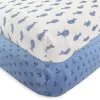 Shop All|Hudson Baby - Unisex Baby Cotton Fitted Crib Sheet, Whale - cutbabycare.com | baby boutique & care hub