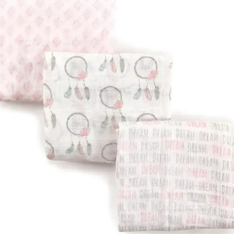 Stroller|Hudson Baby Muslin Swaddle Blanket 3-Pack, Dream Catcher - cutbabycare.com | baby boutique & care hub