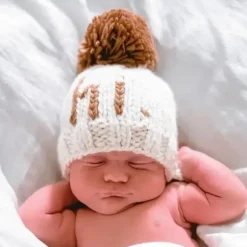 Shop All|Huggalugs - Hi. Pecan Hand Knit Beanie Hat Baby & Kids - cutbabycare.com | baby boutique & care hub