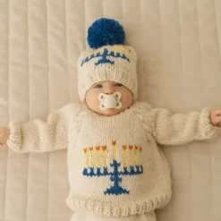 Shop All|Huggalugs - Menorah Crew Neck Sweater For Baby & Toddler - cutbabycare.com | baby boutique & care hub