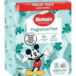 Shop All|Huggies Thick Baby Wipes Fragrance Free 240 Pack - cutbabycare.com | baby boutique & care hub