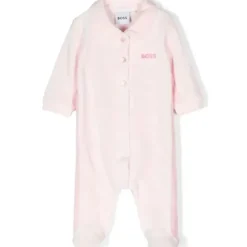 Shop All|Hugo Boss - Baby Girl Logo Embroidered Pajamas, Light Pink - cutbabycare.com | baby boutique & care hub