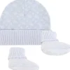 Shop All|Hugo Boss - Geometric Intarsia Hat & Slippers Set, Pale Blue - cutbabycare.com | baby boutique & care hub