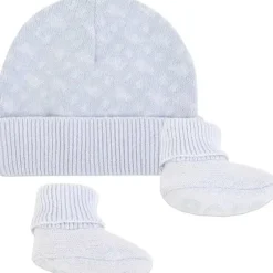Shop All|Hugo Boss - Geometric Intarsia Hat & Slippers Set, Pale Blue - cutbabycare.com | baby boutique & care hub