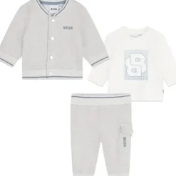Shop All|Hugo Boss Baby - All Over Print Fleece Set, Grey - cutbabycare.com | baby boutique & care hub