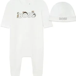 Shop All|Hugo Boss Baby - Boss Boys Pyjamas & Bonnet, White - cutbabycare.com | baby boutique & care hub