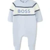 Shop All|Hugo Boss Baby - Boy Footie & Bib Set, Light Blue - cutbabycare.com | baby boutique & care hub