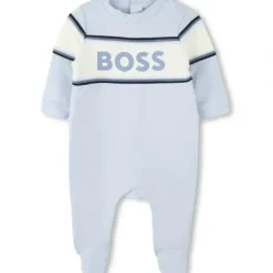 Shop All|Hugo Boss Baby - Boy Footie & Bib Set, Light Blue - cutbabycare.com | baby boutique & care hub