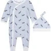 Shop All|Hugo Boss Baby - Boy Footie & Hat Set, Pale Blue - cutbabycare.com | baby boutique & care hub