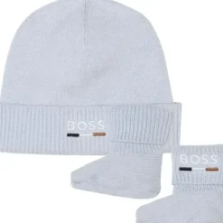 Shop All|Hugo Boss Baby - Boy Knit Hat & Footie Set, Blue - cutbabycare.com | baby boutique & care hub