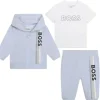 Shop All|Hugo Boss Baby - Boy Sweats & Tee Set, White And Light Blue - cutbabycare.com | baby boutique & care hub