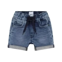 Shop All|Hugo Boss Baby - Boy Whiskering Effect Denim Shorts, Double Stone - cutbabycare.com | baby boutique & care hub