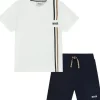 Shop All|Hugo Boss Baby - Boy White & Navy Blue Mini Me Set - cutbabycare.com | baby boutique & care hub