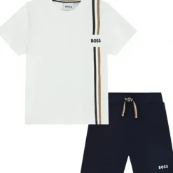 Shop All|Hugo Boss Baby - Boy White & Navy Blue Mini Me Set - cutbabycare.com | baby boutique & care hub