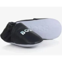 Shop All|Hugo Boss Baby - Boys Blue Leather Pre-Walker Shoes - cutbabycare.com | baby boutique & care hub