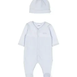 Shop All|Hugo Boss Baby - Boys Logo Embroidered Pyjamas Set, Blue - cutbabycare.com | baby boutique & care hub