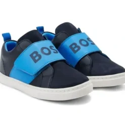 Shop All|Hugo Boss Baby - Boys Navy Velcro Logo Trainers - cutbabycare.com | baby boutique & care hub