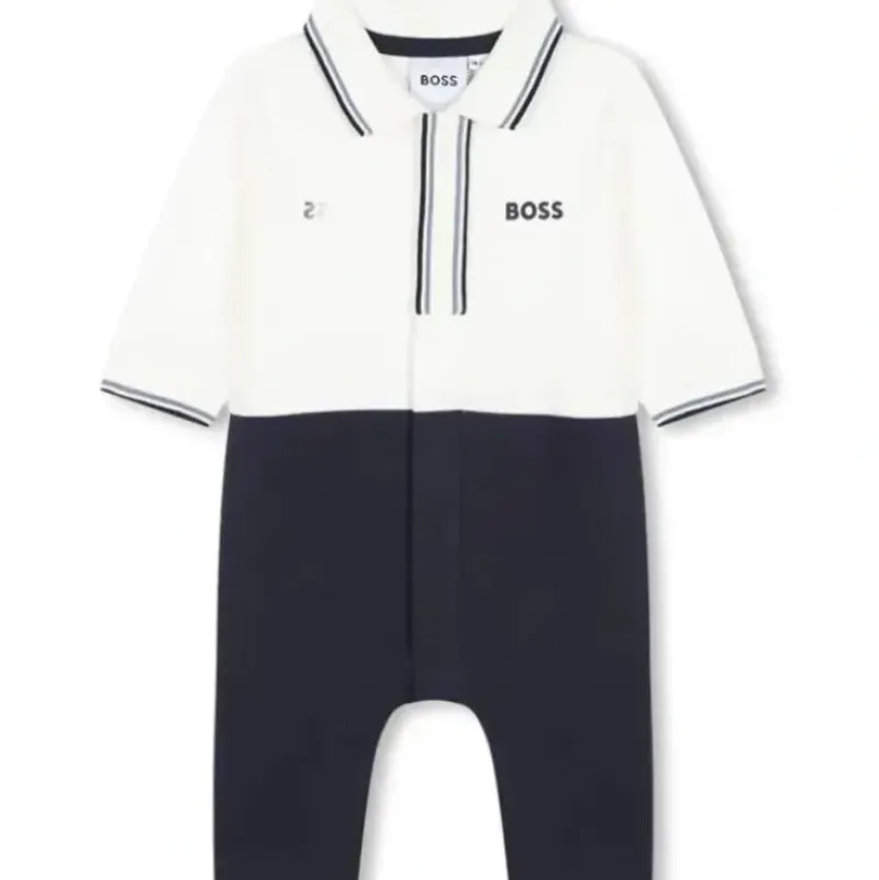 Shop All|Hugo Boss Baby - Ceremony Polo Collar Overalls, Navy - cutbabycare.com | baby boutique & care hub