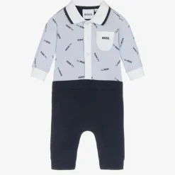 Shop All|Hugo Boss Baby - Ceremony Short All In One, Pale Blue - cutbabycare.com | baby boutique & care hub