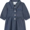 Shop All|Hugo Boss Baby - Chambray Denim Long Sleeve Dress Denim - cutbabycare.com | baby boutique & care hub