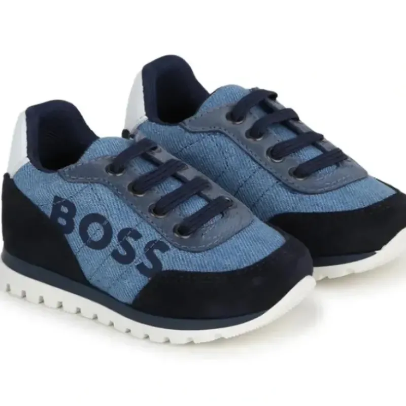 Shop All|Hugo Boss Baby - Denim Sneakers Boy, Navy - cutbabycare.com | baby boutique & care hub