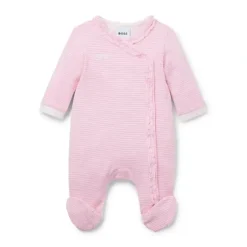 Shop All|Hugo Boss Baby - Girl Footie, Pink Pale - cutbabycare.com | baby boutique & care hub