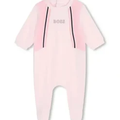 Shop All|Hugo Boss Baby - Girl Long Sleeve Footie, Pink - cutbabycare.com | baby boutique & care hub