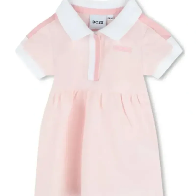 Shop All|Hugo Boss Baby - Girl Polo Dress Girl, Light Pink - cutbabycare.com | baby boutique & care hub