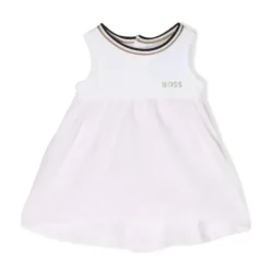 Shop All|Hugo Boss Baby - Girl Sleeveless Dress, Pink Pale - cutbabycare.com | baby boutique & care hub
