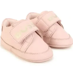 Shop All|Hugo Boss Baby - Girls Pink Logo Pre Walker Shoes - cutbabycare.com | baby boutique & care hub