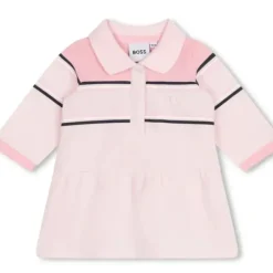 Shop All|Hugo Boss Baby - Long Sleeve Polo Dress, Pink - cutbabycare.com | baby boutique & care hub