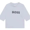 Shop All|Hugo Boss Baby - Long Sleeve T-Shirt Little Boss, White - cutbabycare.com | baby boutique & care hub